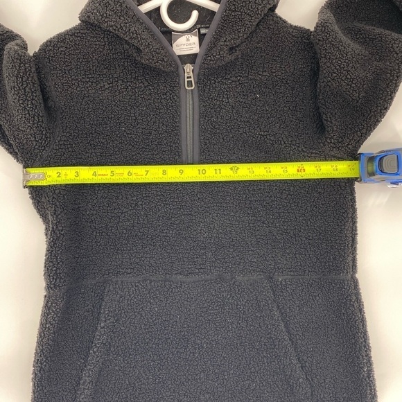Spyder pullover zip up sherpa teddy fleece hoodie zip pockets size small - Picture 8 of 10